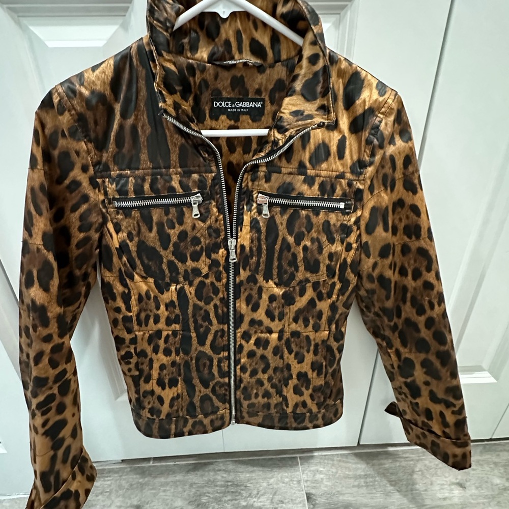 Dolce & Gabbana Brown and Black Bomber Jacket